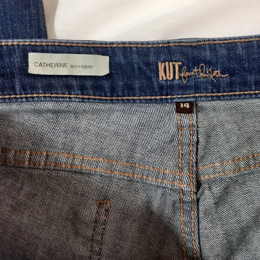 Kut From The Kloth Jeans Womens 14 Catherine Boyfriend Medium Wash Denim - Picture 7 of 16